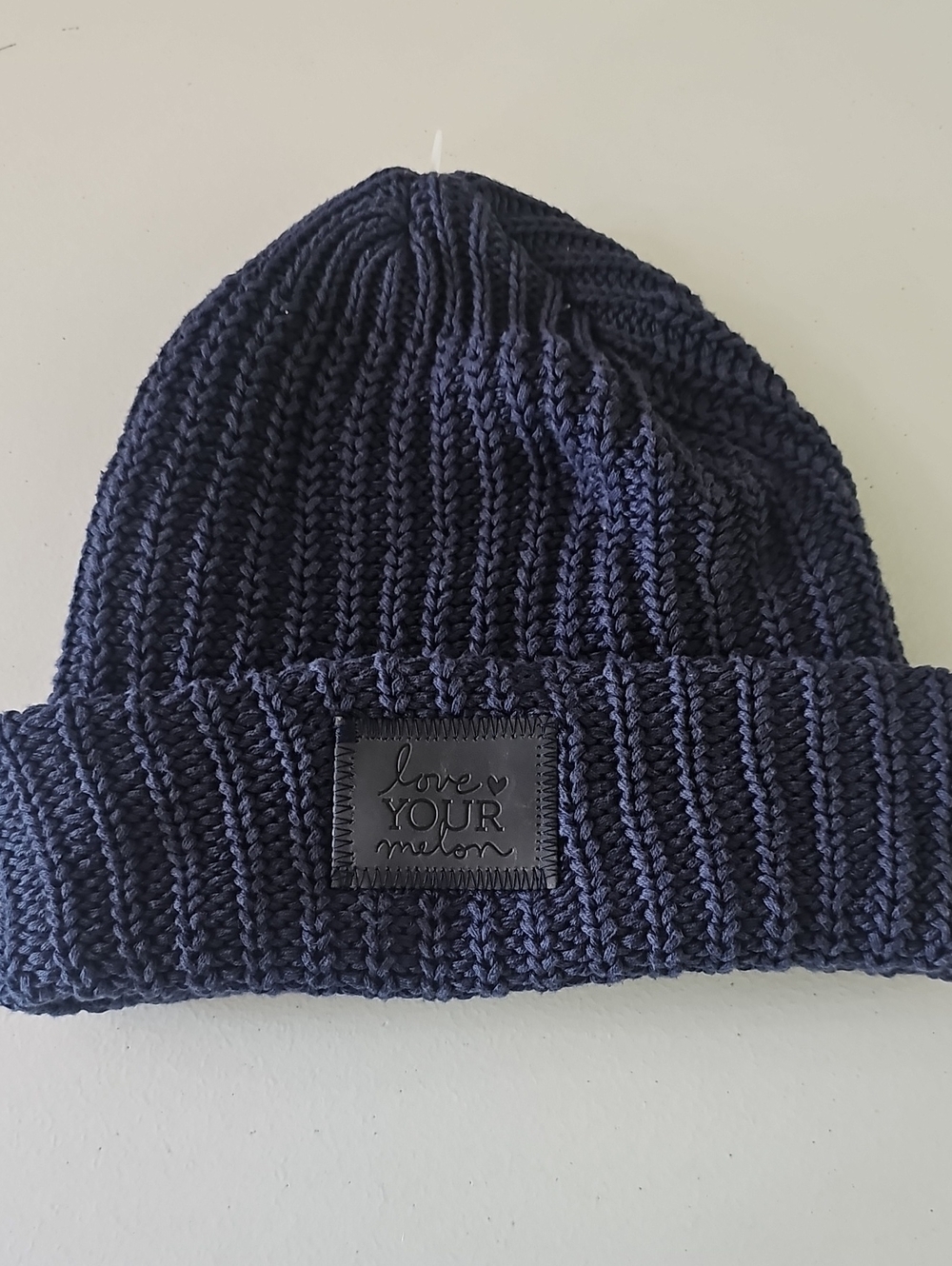 Love Your Melon Dark Navy Ribbed Beanie